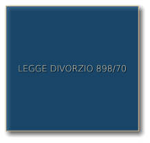 LEGGE DIVORZIO 898/70